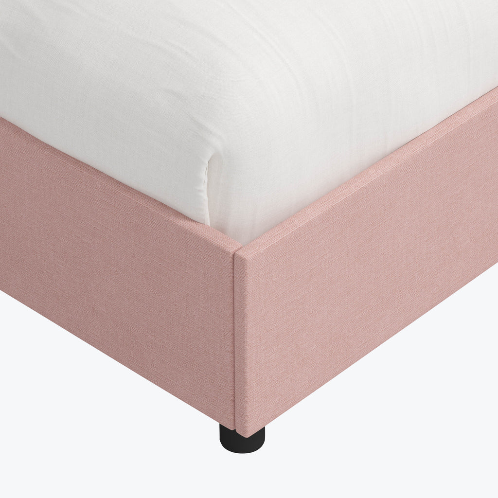 Linea Platform Bed California King / Linen Blush