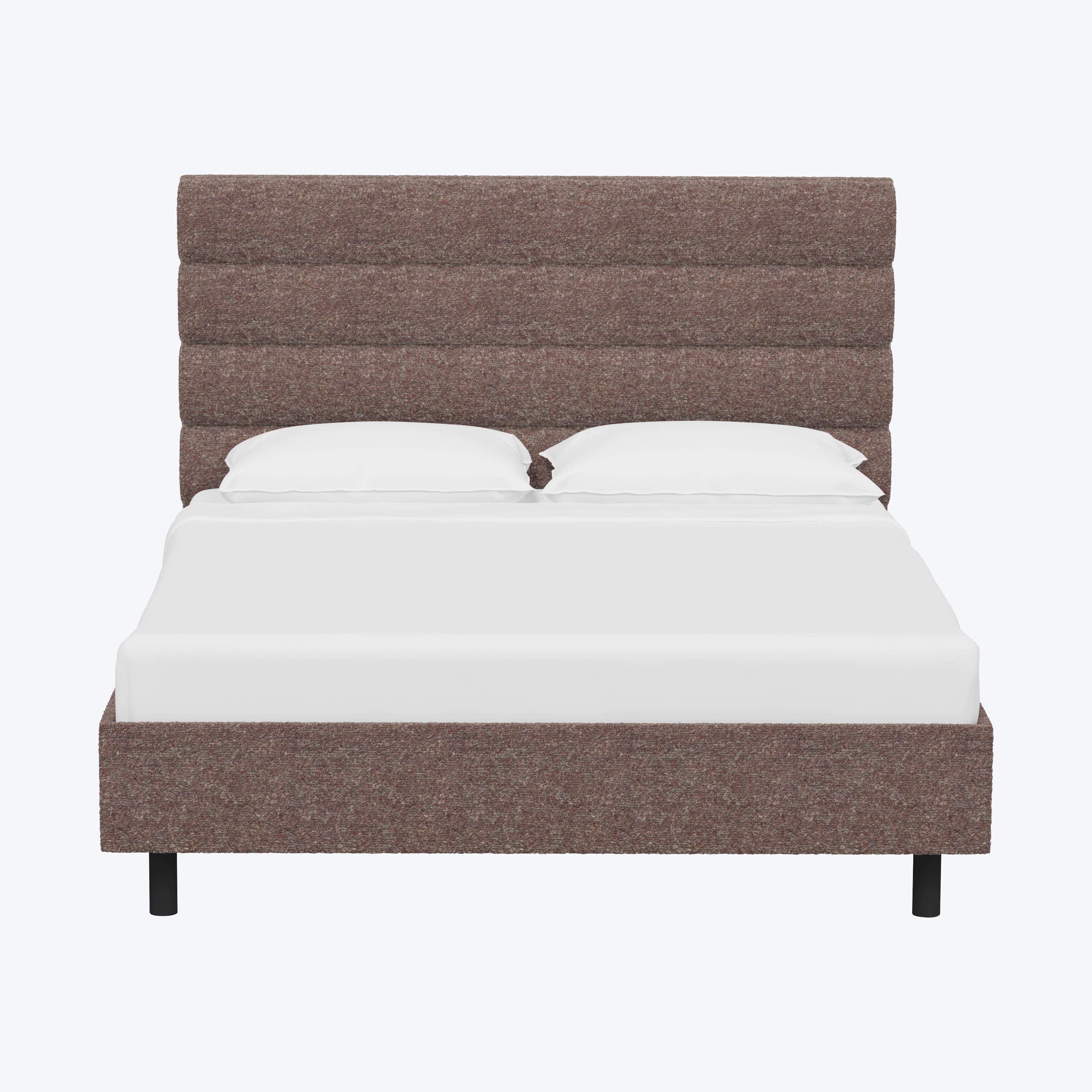 Linea Platform Bed California King / Boucle Merlot