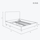 Linea Platform Bed King / Zuma Linen Black