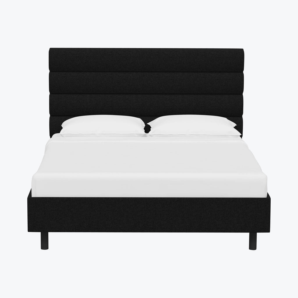 Linea Platform Bed California King / Zuma Linen Black