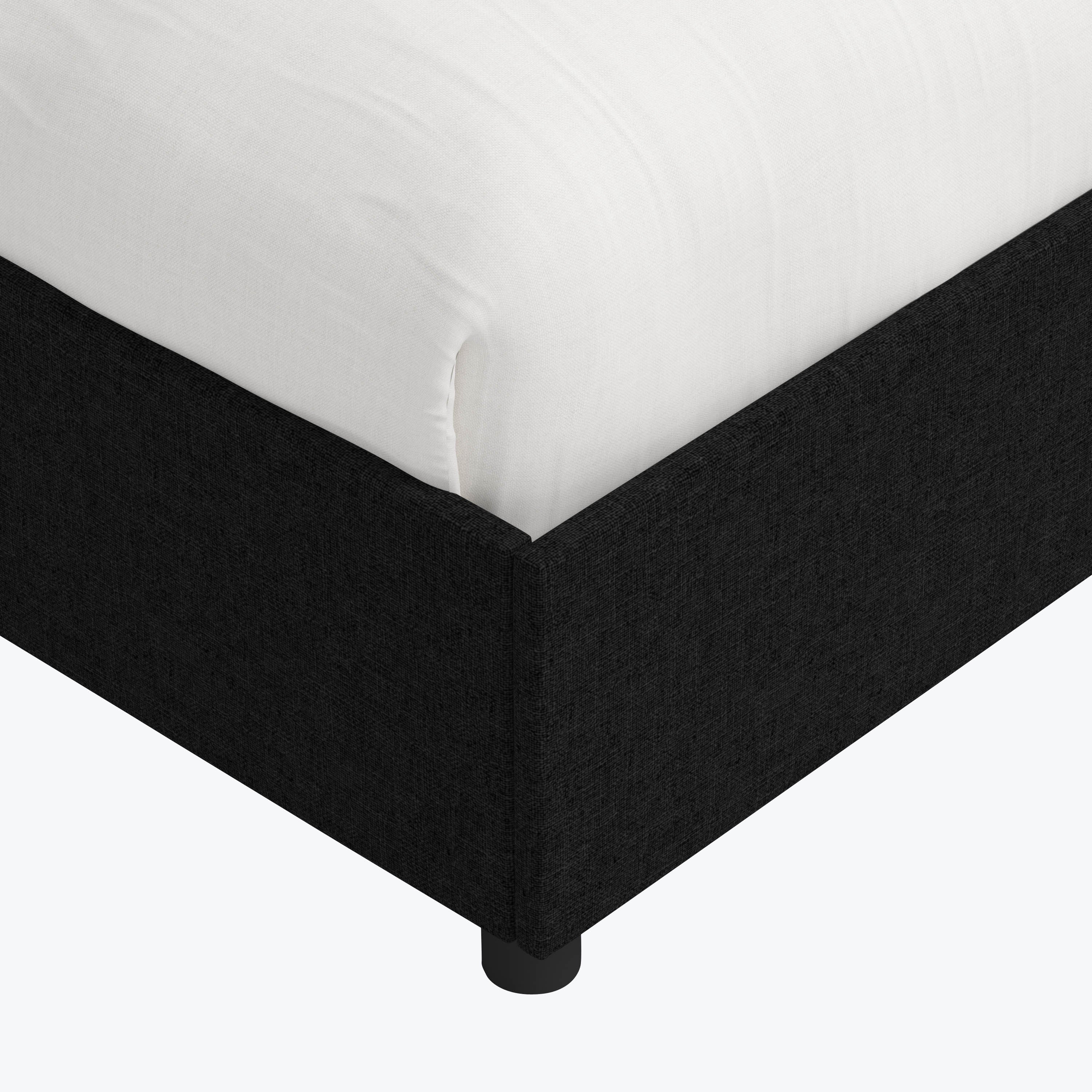 Linea Platform Bed California King / Zuma Linen Black