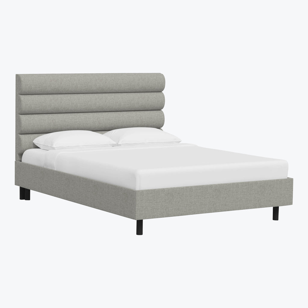 Linea Platform Bed California King / Zuma Linen Feather