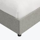 Linea Platform Bed California King / Zuma Linen Feather