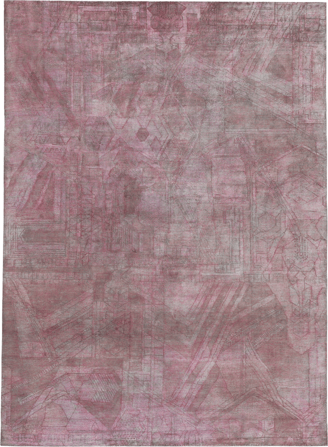 Pink Alchemy Contemporary Silk Rug - 8'8