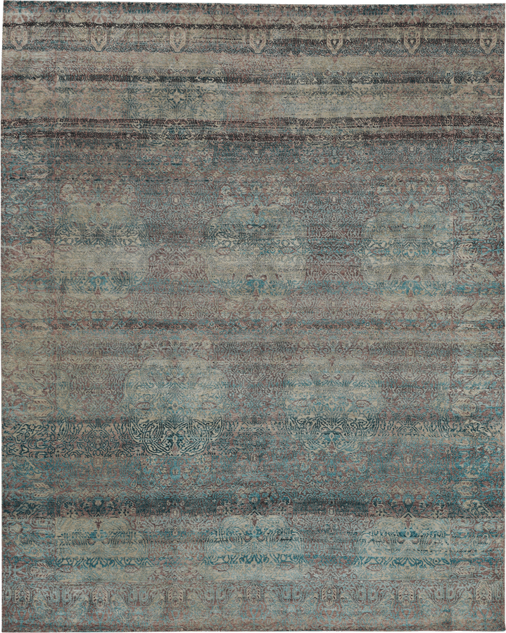 Multicolored Alchemy Traditional Silk Rug - 8'2