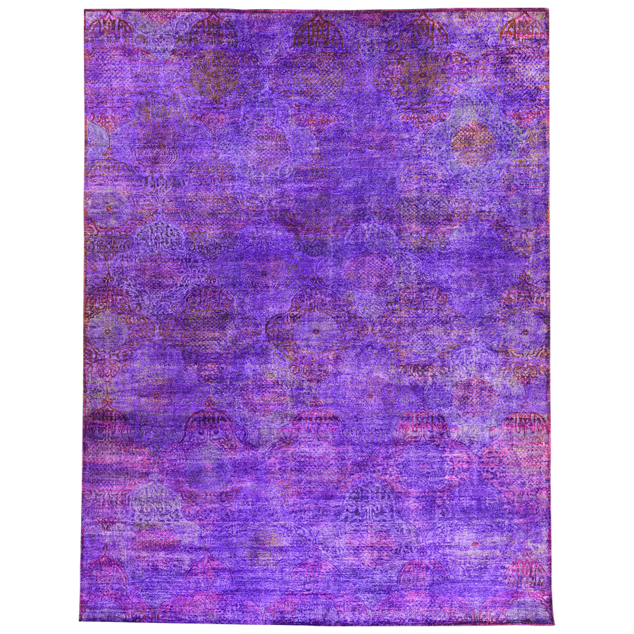 Purple Alchemy Contemporary Silk Rug - 8'10