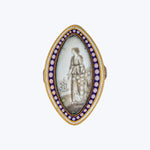 Georgian 14KYG Enamel Ring