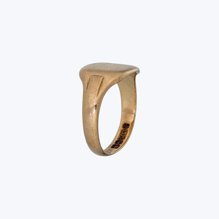 English 1920s 9K Gold Signet Ring