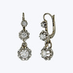French Victorian 18KYG 0.60 ct. Diamond Long Dangle Earrings