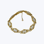 French Victorian 18KYG Natural Pearl Enamel Bracelet