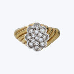 1950s 14KYG Diamond Flower Ring