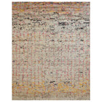 Pink Contemporary Wool Silk Blend Rug 10x14