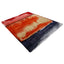 Orange Red Contemporary Wool Silk Blend Rug - 7'11" x 10'1"