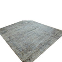 Grey Contemporary Wool Silk Blend Rug 10x14'2"