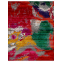 Multicolored Contemporary Wool Silk Blend Rug - 8'0" x 10'1"