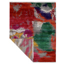 Multicolored Contemporary Wool Silk Blend Rug - 8'0" x 10'1"