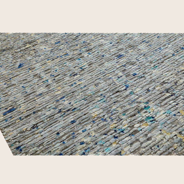 Contemporary Wool Silk Blend Rug