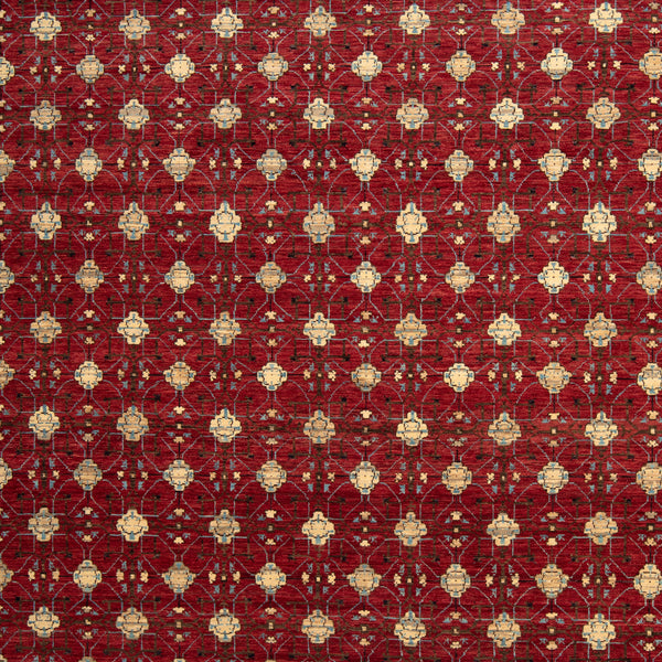 Red Traditional Wool Rug - 9' x 12'