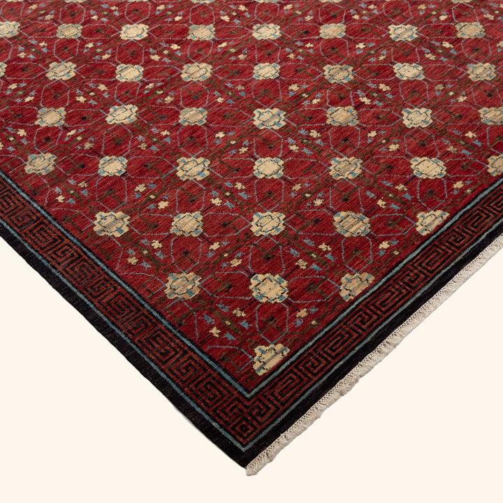 Red Traditional Wool Rug - 9' x 12'