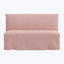 Linen Slipcover Dining Banquette Linen Blush