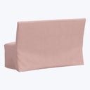 Linen Slipcover Dining Banquette Linen Blush