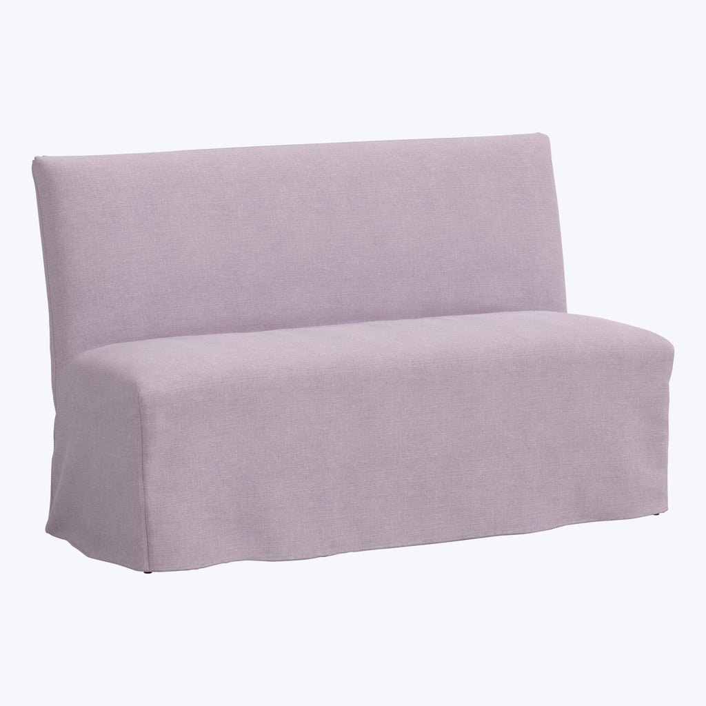 Linen Slipcover Dining Banquette Linen Lilac