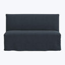 Linen Slipcover Dining Banquette Linen Navy