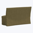 Linen Slipcover Dining Banquette Linen Olive