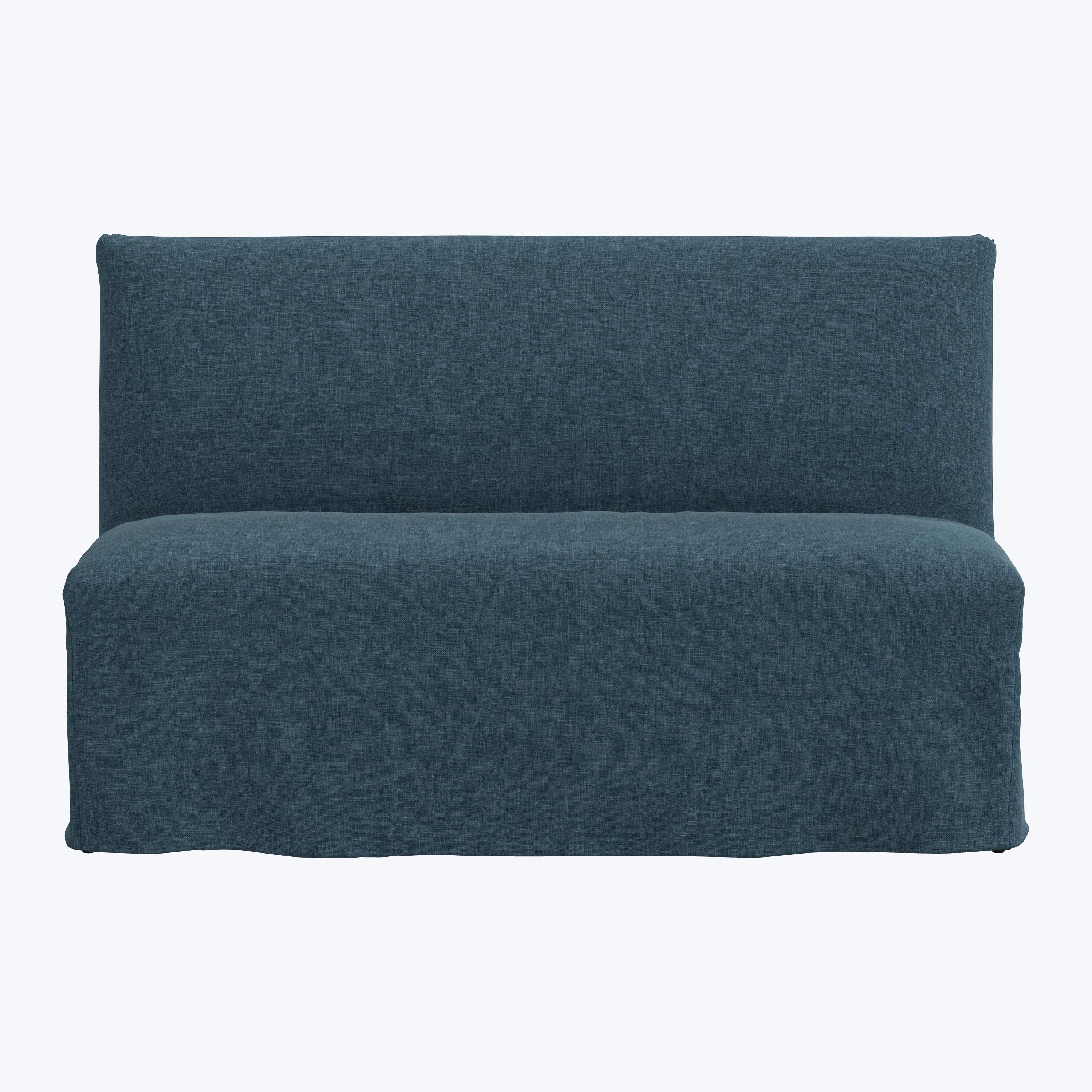 Linen Slipcover Dining Banquette Zuma Linen Navy