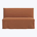 Linen Slipcover Dining Banquette Zuma Linen Terracotta