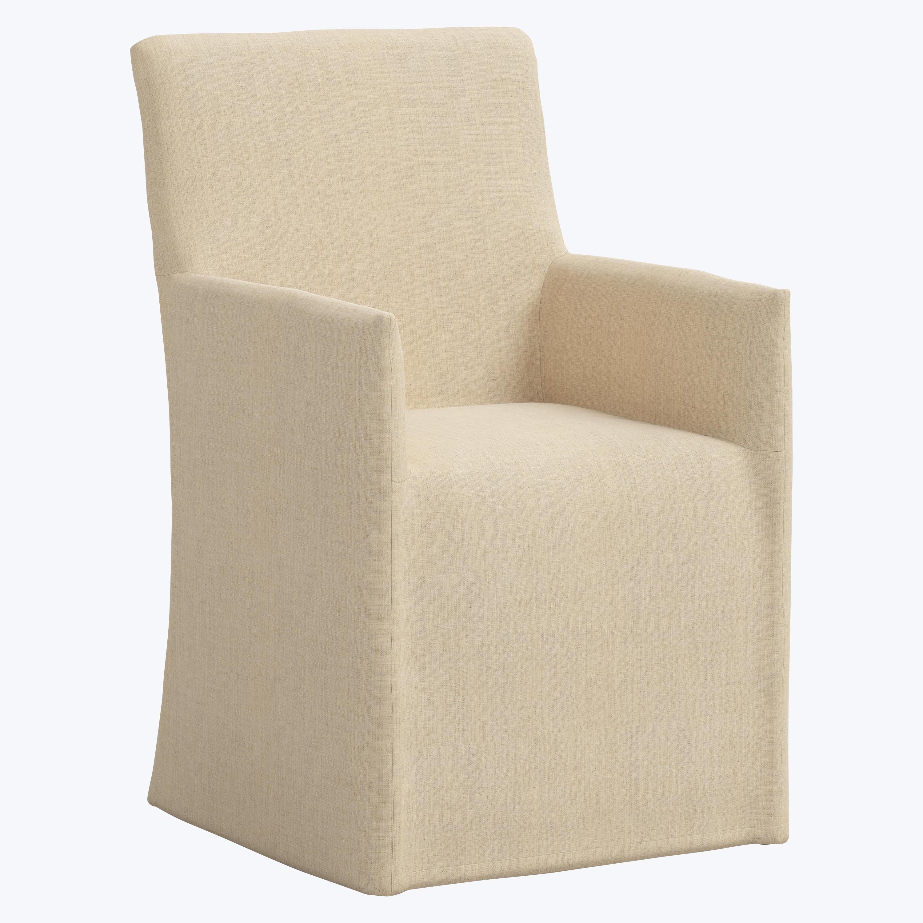 Linen Slipcover Dining Arm Chair Linen Natural