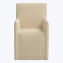 Linen Slipcover Dining Arm Chair Linen Natural