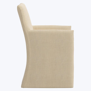 Linen Slipcover Dining Arm Chair Linen Natural - hover