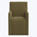 Linen Slipcover Dining Arm Chair Linen Olive