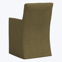 Linen Slipcover Dining Arm Chair Linen Olive