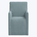 Linen Slipcover Dining Arm Chair Linen Seaglass