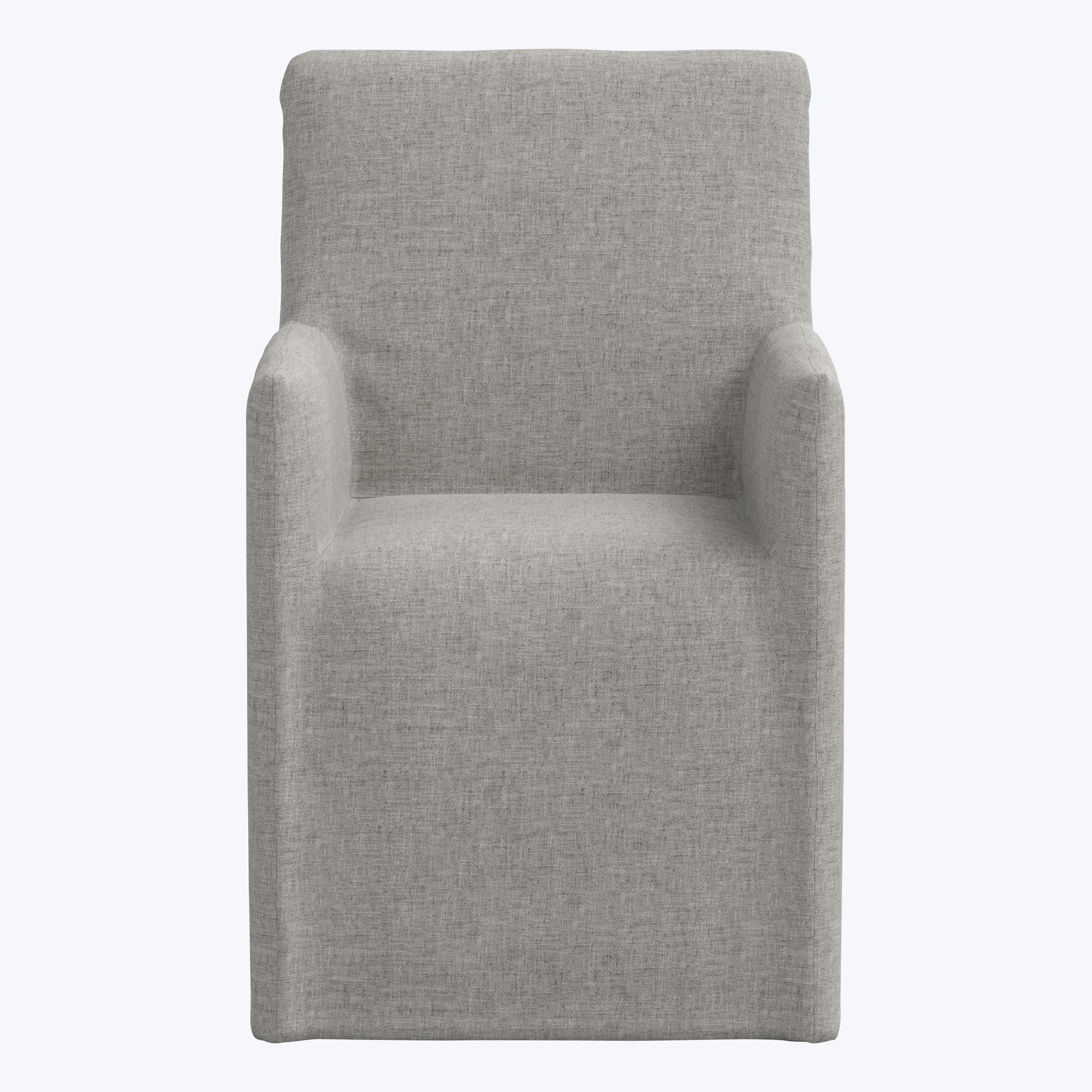 Linen Slipcover Dining Arm Chair Zuma Linen Feather