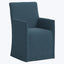 Linen Slipcover Dining Arm Chair Zuma Linen Navy