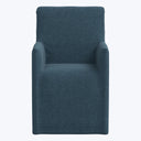 Linen Slipcover Dining Arm Chair Zuma Linen Navy