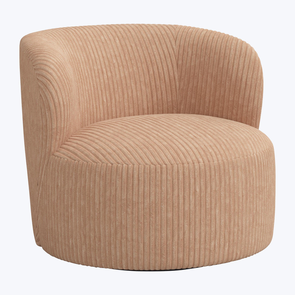 Miro Swivel Chair Corded Blush