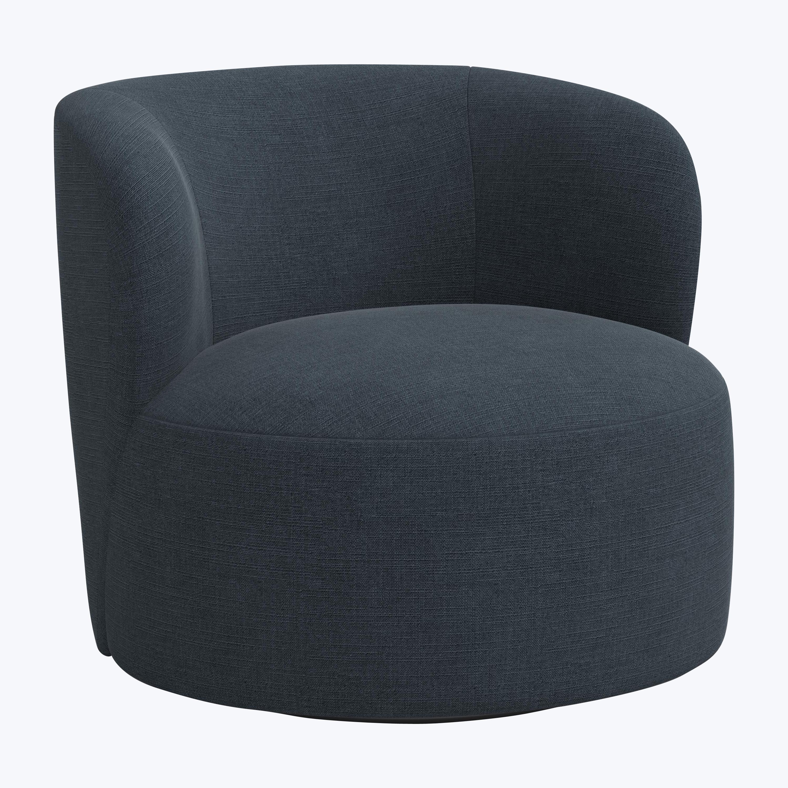 Miro Swivel Chair Linen Navy