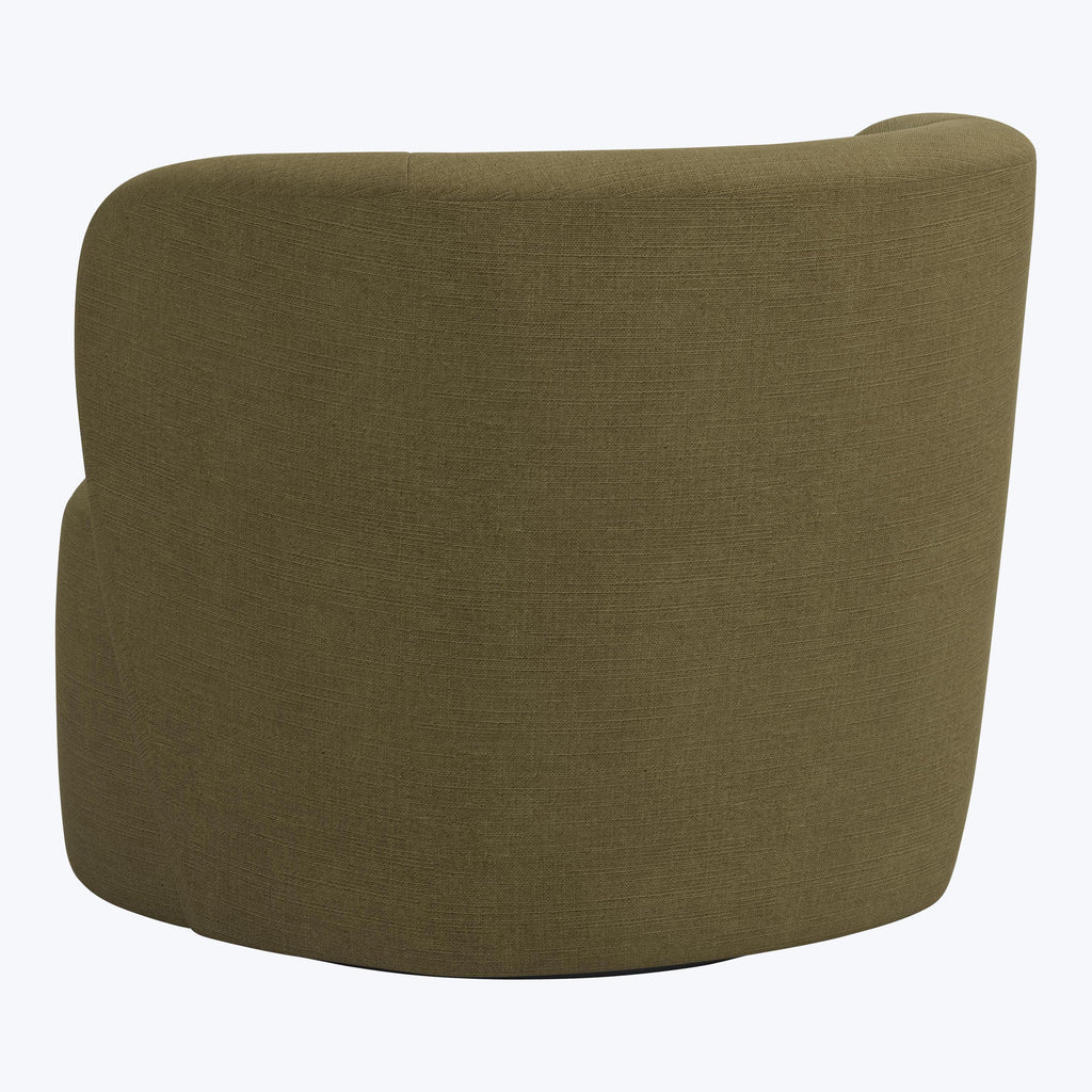 Miro Swivel Chair Linen Olive