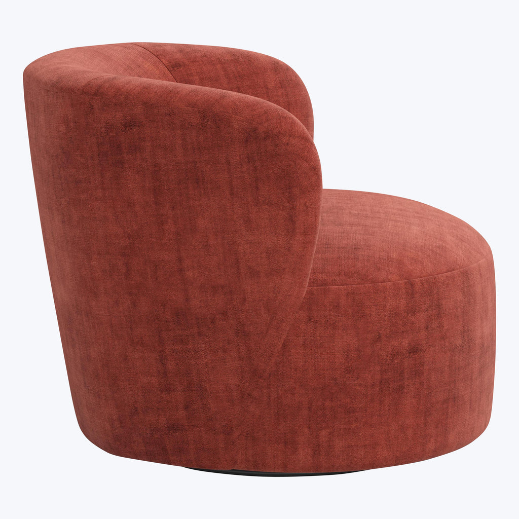 Miro Swivel Chair Antique Velvet Paprika