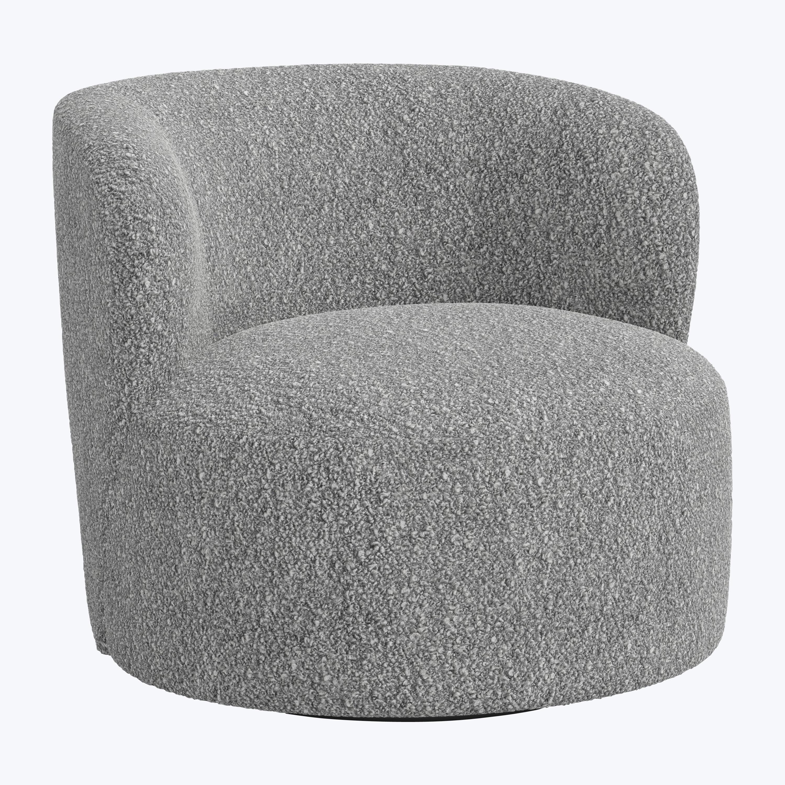 Miro Swivel Chair Boucle Grey