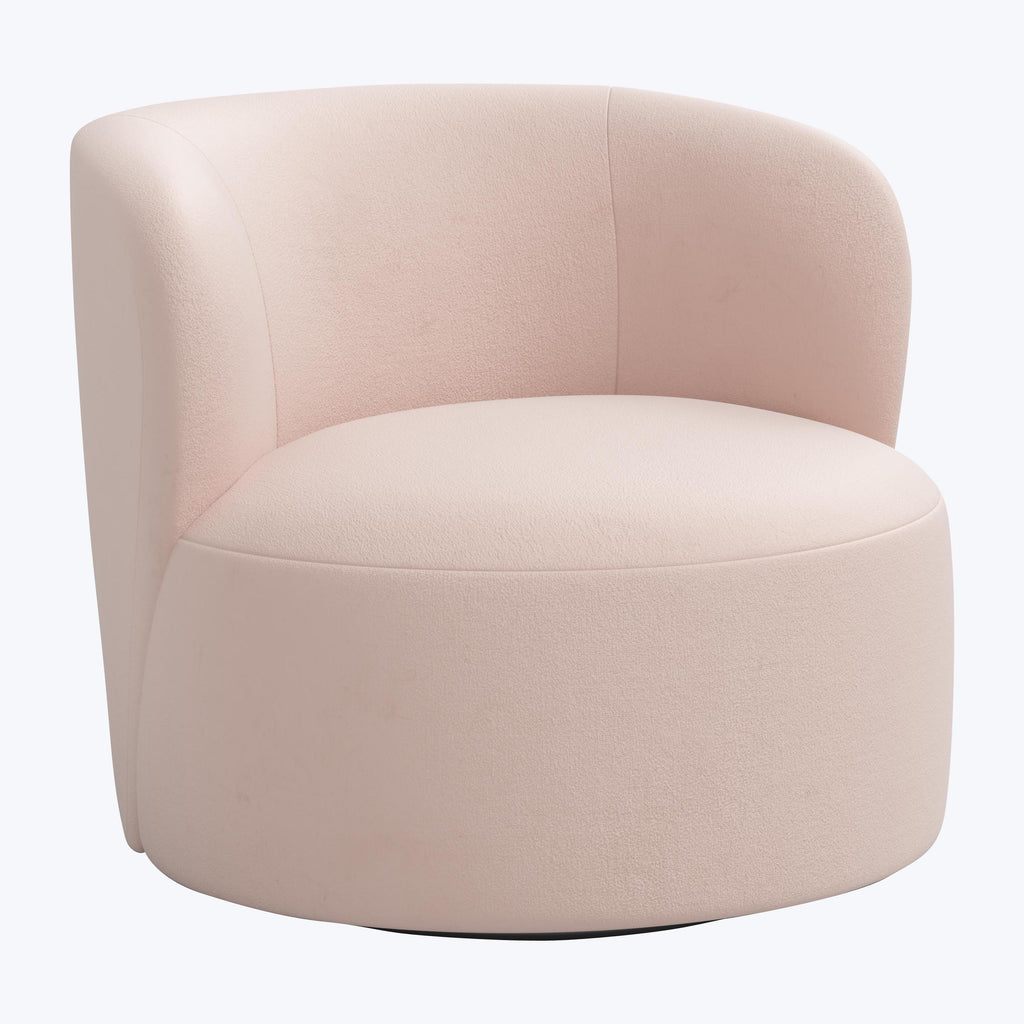 Miro Swivel Chair Velvet Blush