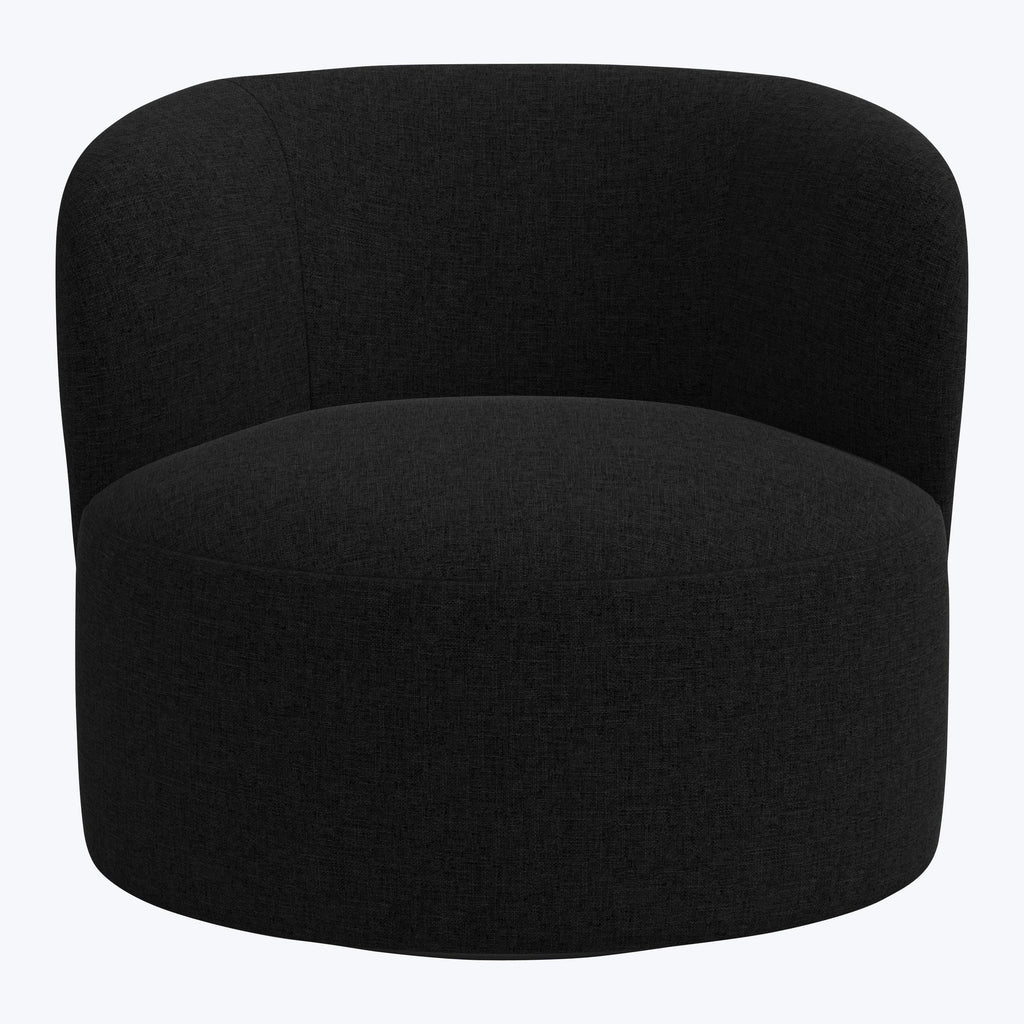 Miro Swivel Chair Zuma Linen Black