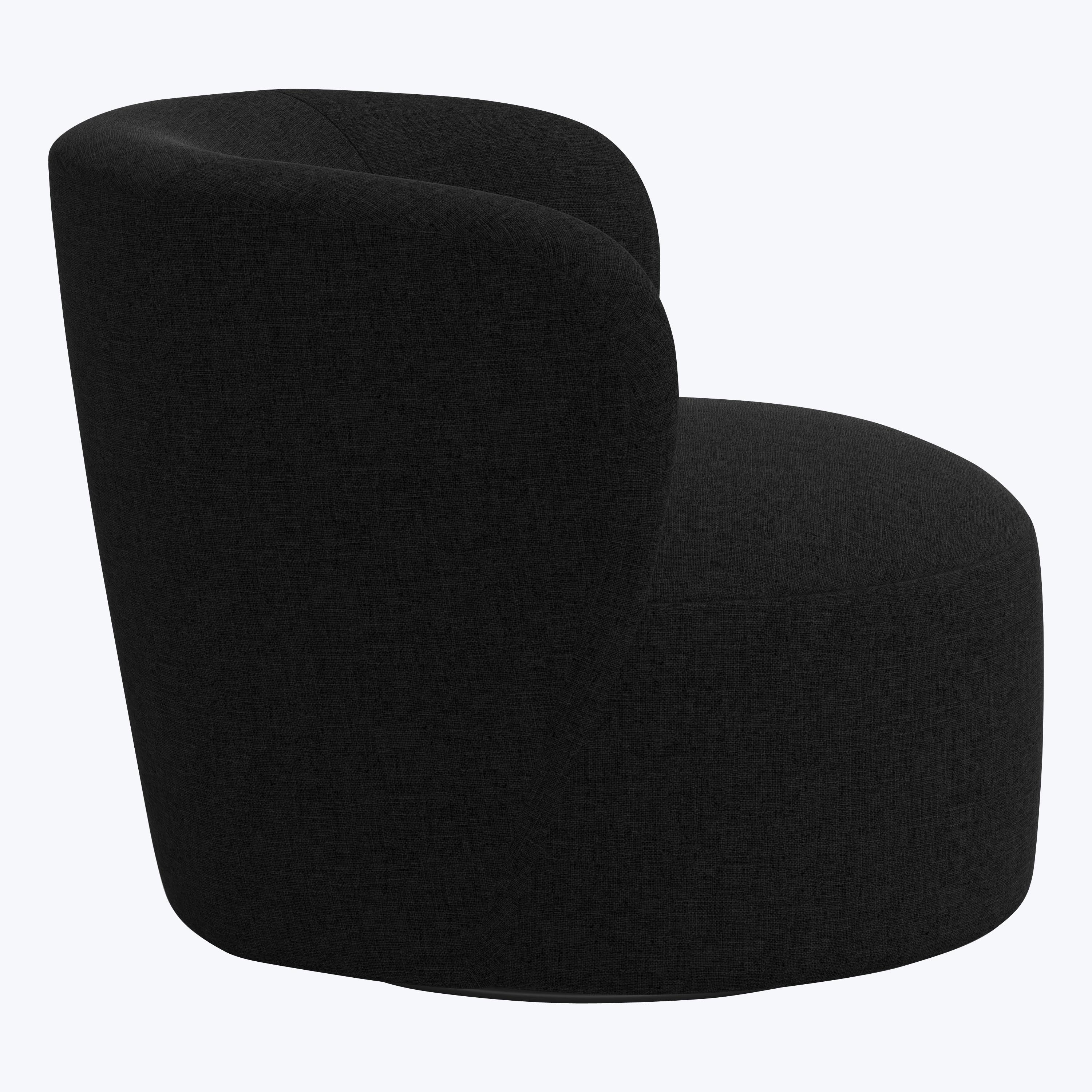 Miro Swivel Chair Zuma Linen Black