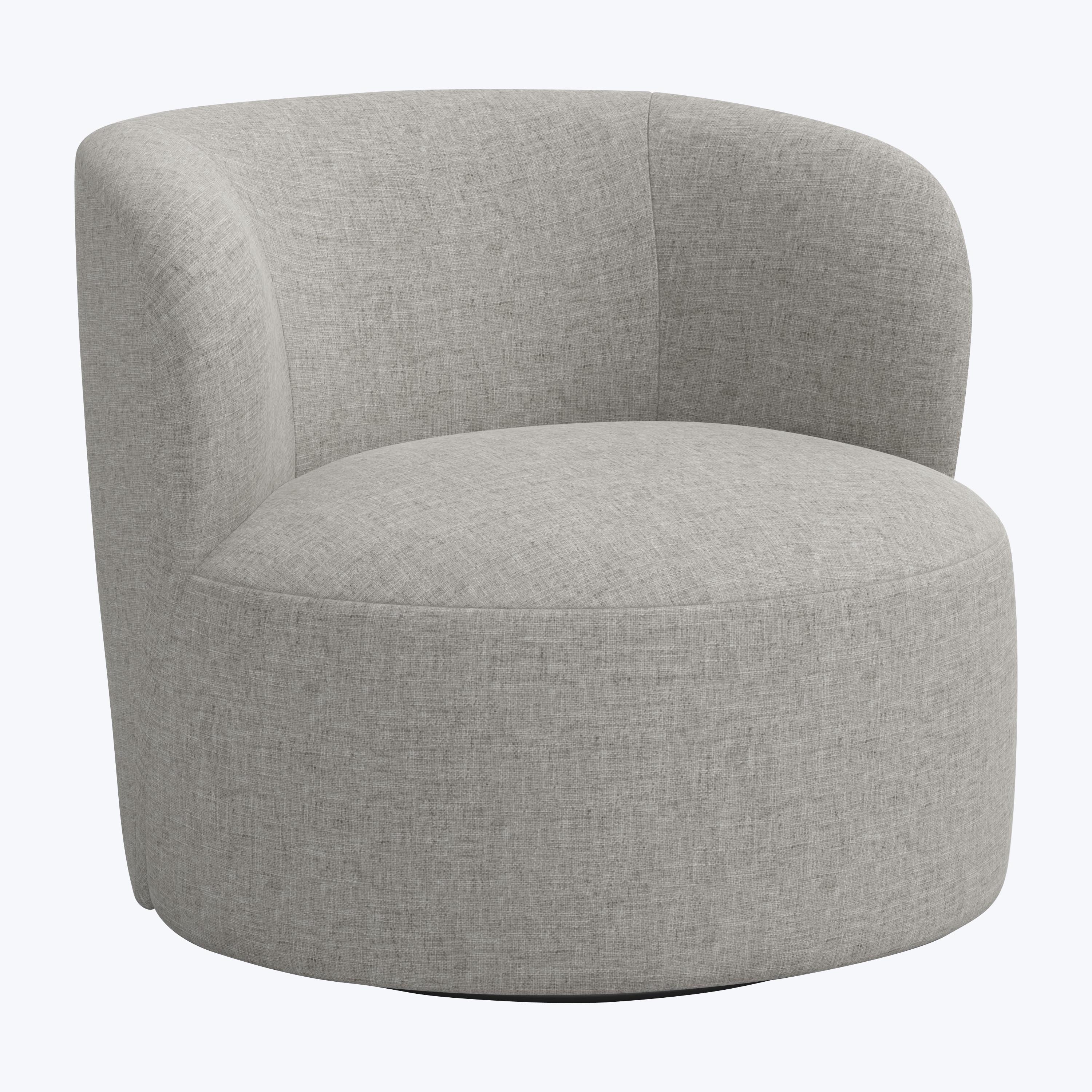 Miro Swivel Chair Zuma Linen Feather