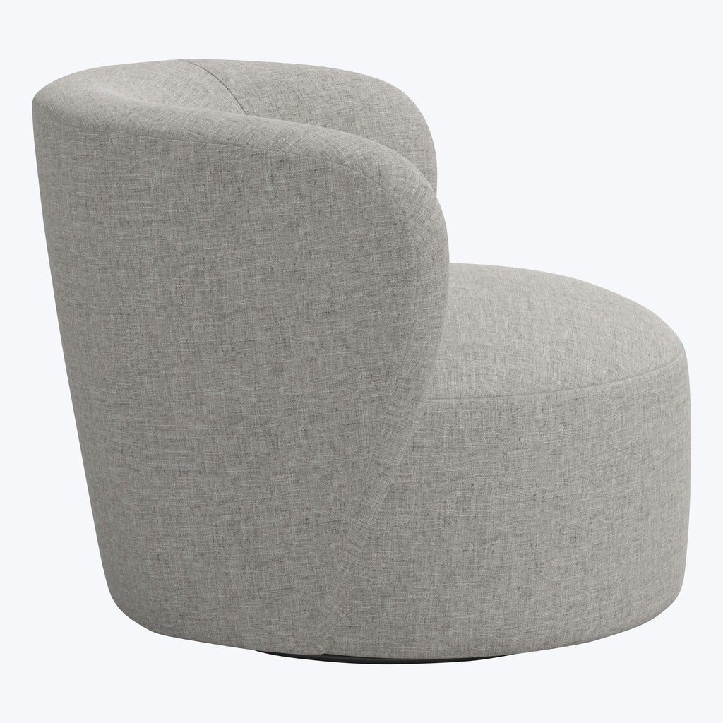 Miro Swivel Chair Zuma Linen Feather