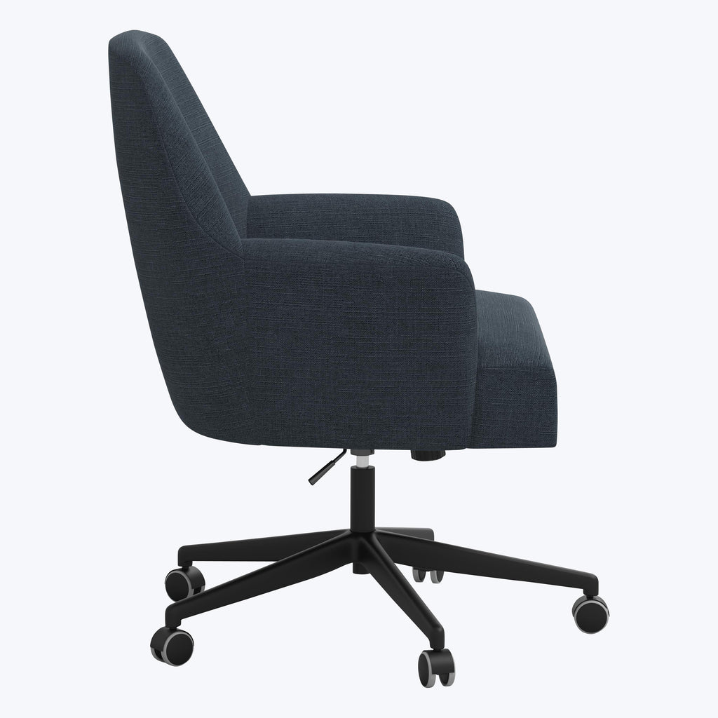 Cord Office Chair Linen Navy